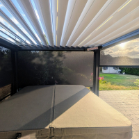 Pergola Bioclimatique Rétractable OPEN R installée à Retinne