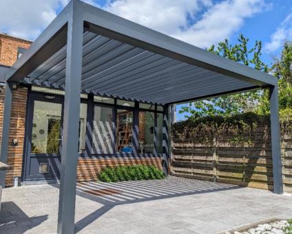 Insallation d'une pergola bioclimatique OPEN à Ayeneux