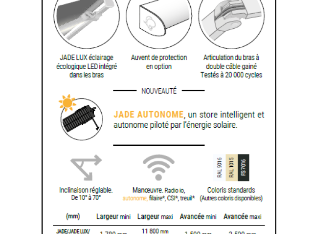 Le store banne Jade : La solution idéale pour une protection optimale et discrète