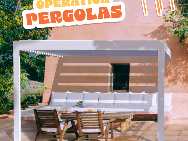 Un store offert à l'achat d'une pergola OPEN ou d'une pergola IZI