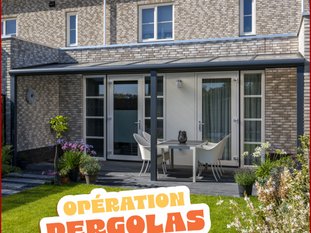 Promo sur les pergolas, BOSCO, GIALLO PLUS et PIGATO PLUS,  avec un toit en polycarbonate