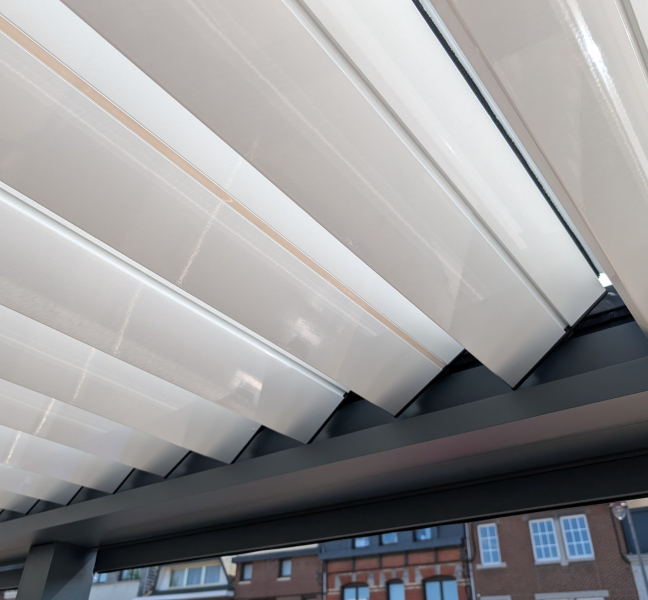 Installation d'une pergola bioclimatique à Ans