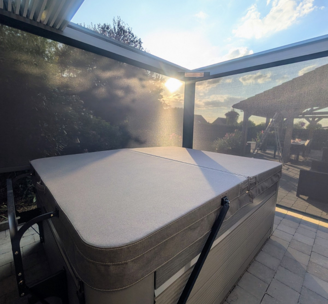 Pergola Bioclimatique Rétractable OPEN R installée à Retinne